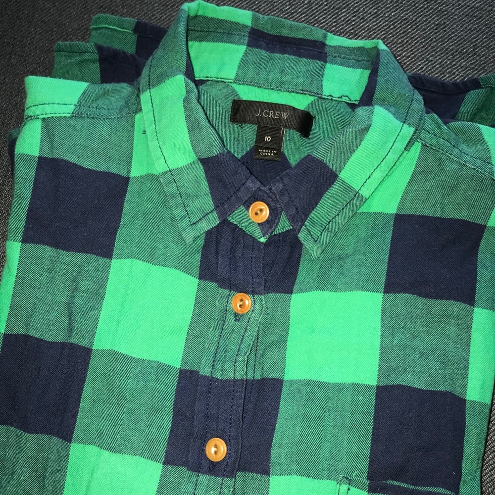 J Crew buffalo plaid shirt